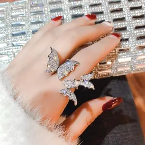Cubic Zirconia Butterfly Finger Ring
